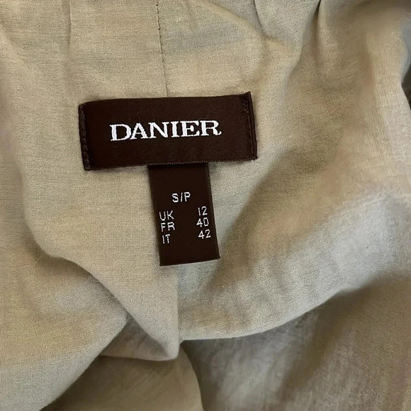 DANIER Taupe Brown Genuine Leather Moto Jacket Like New, Size S - Picture 11 of 13